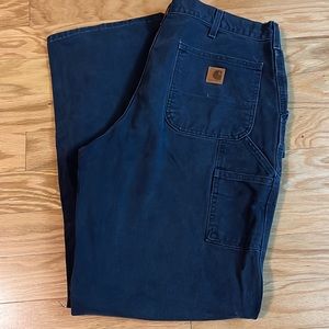 Navy Carhartt work pants size 36x34